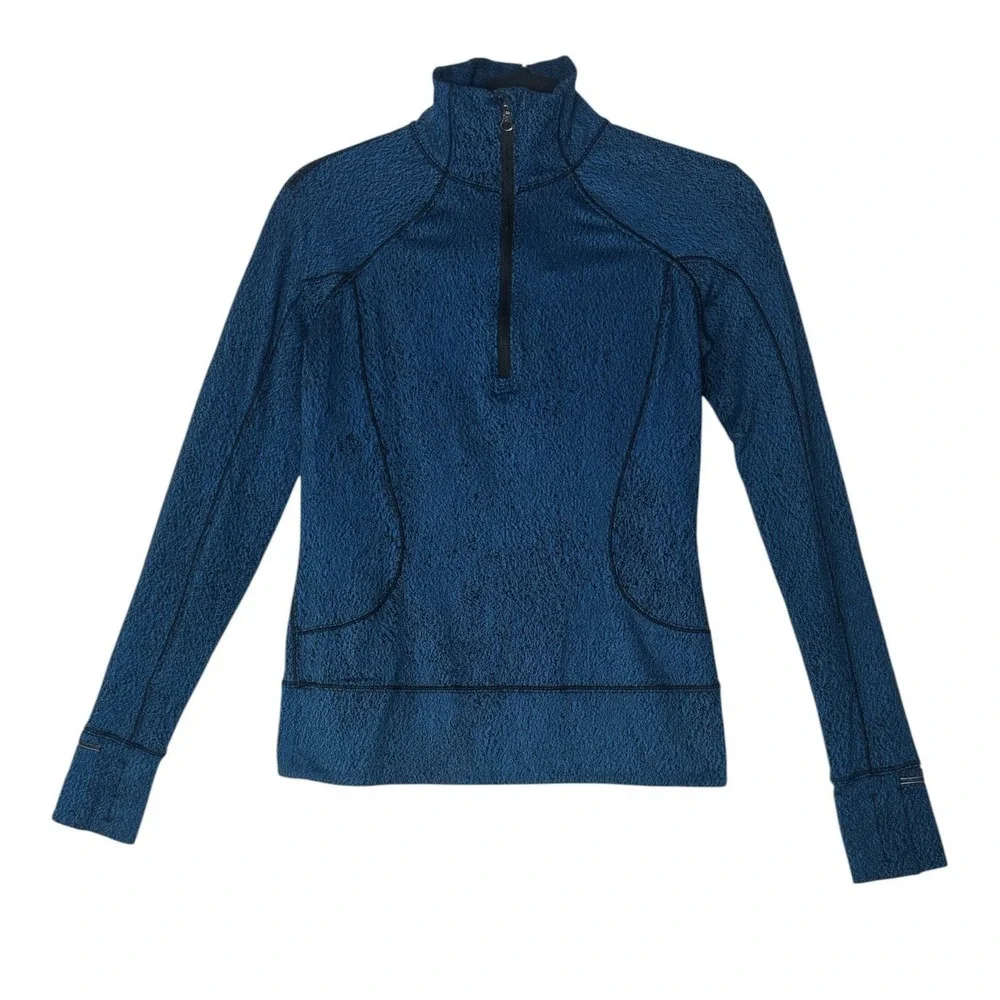 LULULEMON Jacket Size 4 Rush Hour 1/2 Zip Running Luon Spray Jacquard Shocking